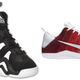 At left: The moon boot-style KB8, released in the 1990s by Adidas (now released in retros as the Crazy 8). At right: Nike’s slick KB 11 Elite Low.